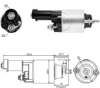 Втягуюче релє стартера ZM ZM9705